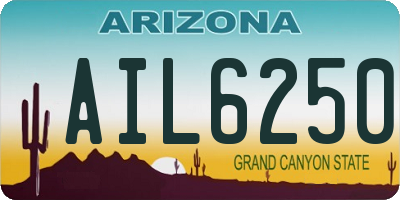 AZ license plate AIL6250