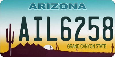 AZ license plate AIL6258