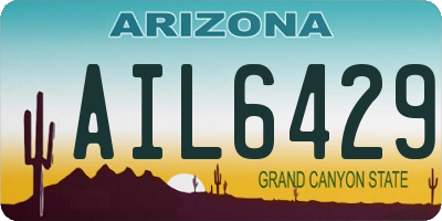 AZ license plate AIL6429