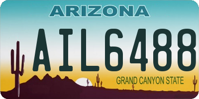 AZ license plate AIL6488