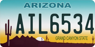 AZ license plate AIL6534