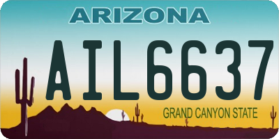 AZ license plate AIL6637