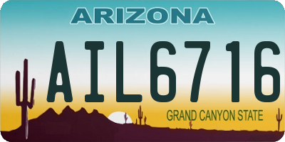 AZ license plate AIL6716