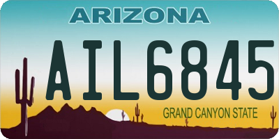 AZ license plate AIL6845