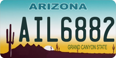 AZ license plate AIL6882