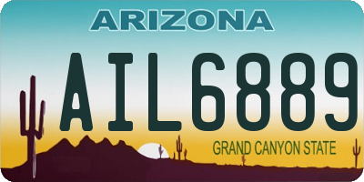 AZ license plate AIL6889