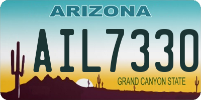 AZ license plate AIL7330