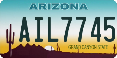 AZ license plate AIL7745