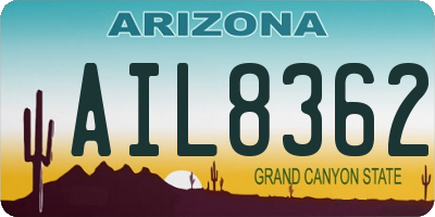 AZ license plate AIL8362