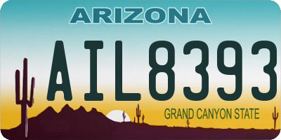 AZ license plate AIL8393