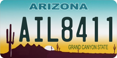 AZ license plate AIL8411
