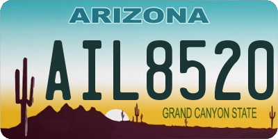 AZ license plate AIL8520