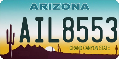 AZ license plate AIL8553