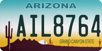 AZ license plate AIL8764