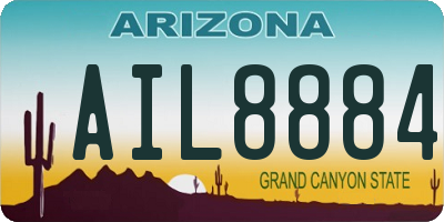 AZ license plate AIL8884