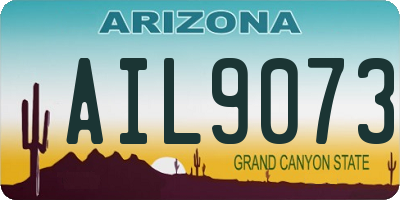 AZ license plate AIL9073