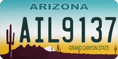 AZ license plate AIL9137