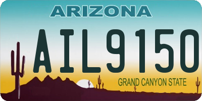 AZ license plate AIL9150