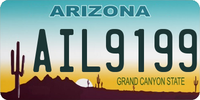 AZ license plate AIL9199