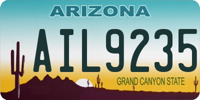 AZ license plate AIL9235