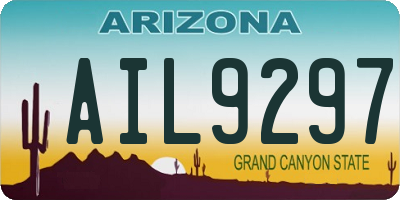 AZ license plate AIL9297