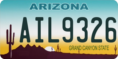 AZ license plate AIL9326