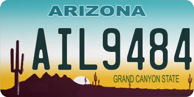 AZ license plate AIL9484