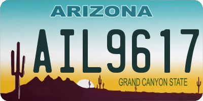 AZ license plate AIL9617