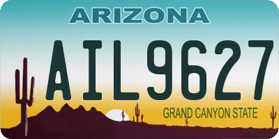 AZ license plate AIL9627