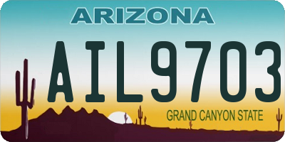 AZ license plate AIL9703