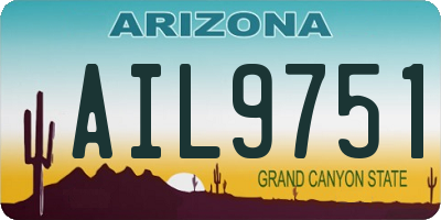 AZ license plate AIL9751