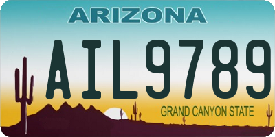 AZ license plate AIL9789