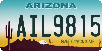 AZ license plate AIL9815