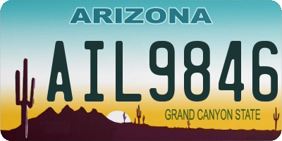 AZ license plate AIL9846
