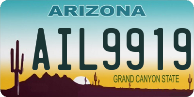 AZ license plate AIL9919