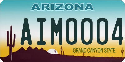 AZ license plate AIM0004