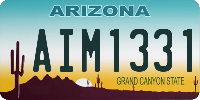 AZ license plate AIM1331