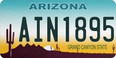 AZ license plate AIN1895