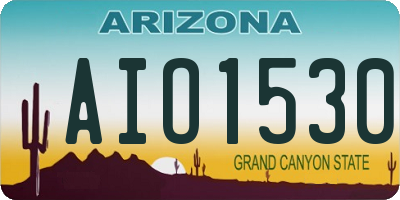 AZ license plate AIO1530