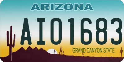AZ license plate AIO1683