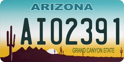 AZ license plate AIO2391