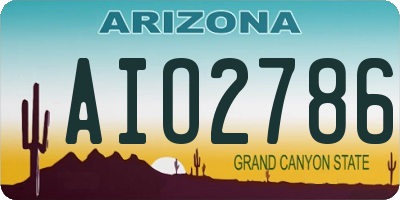 AZ license plate AIO2786