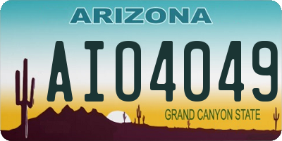 AZ license plate AIO4049