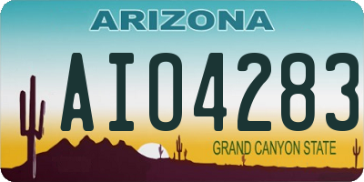 AZ license plate AIO4283