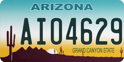AZ license plate AIO4629