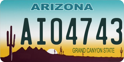 AZ license plate AIO4743