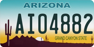 AZ license plate AIO4882