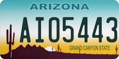 AZ license plate AIO5443