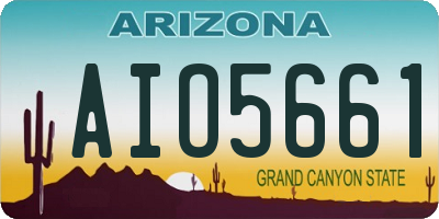 AZ license plate AIO5661