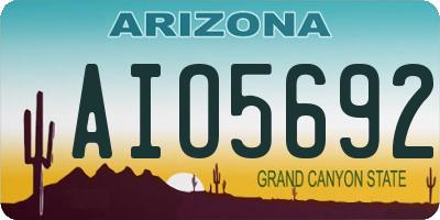 AZ license plate AIO5692